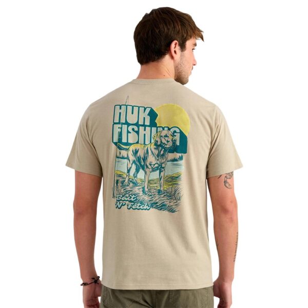 Huk Bait ‘N Fetch Short Sleeve Tee River Rock Heather S