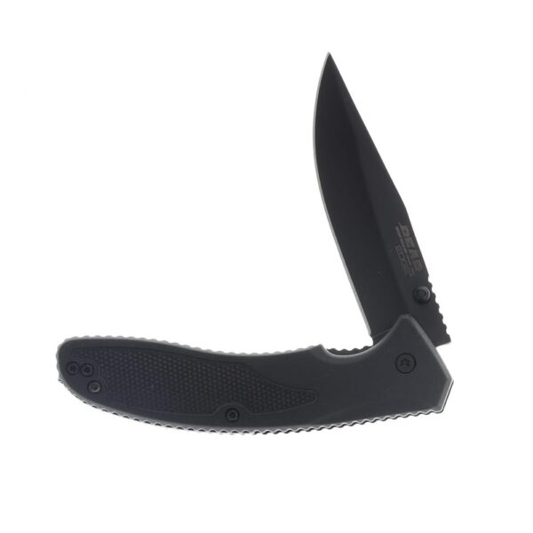 Bear & Son Sideliner Folding Knife 3-1/2″ Clip Point Blade Black