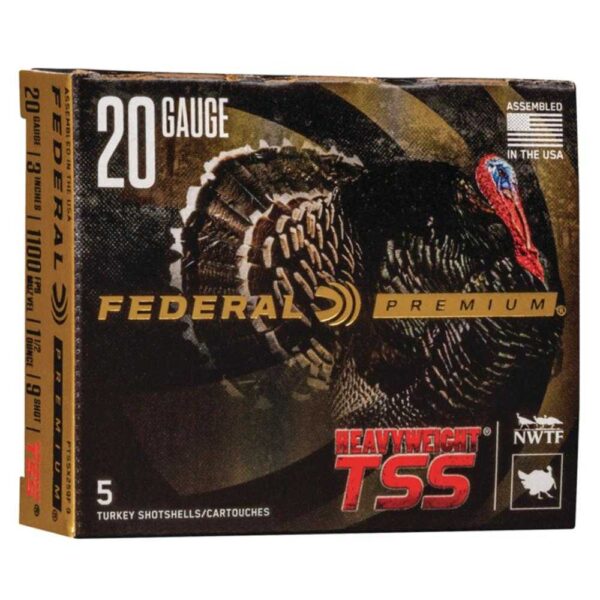 Federal Heavyweight TSS Shotshells 20ga 3″ 1-1/2oz 1100 fps #9 5/ct