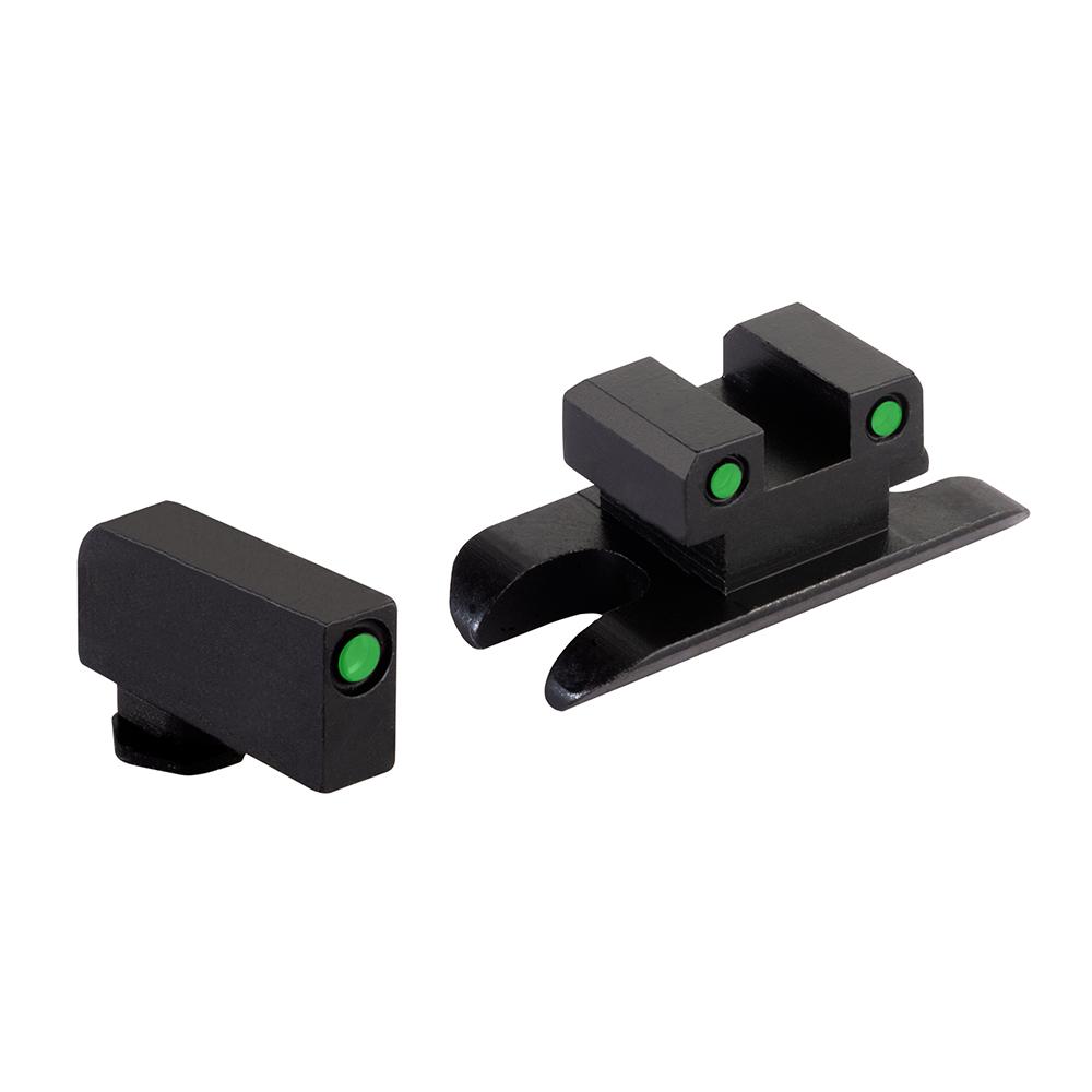Ameriglo Optic Compatible Sight Set for Glock 43X/48 A-Cut Green with Black Front and Back