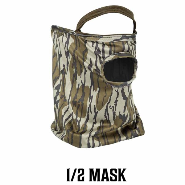 Primos Stretch Fit Mask – Mossy Oak Bottomland 1/2 Face