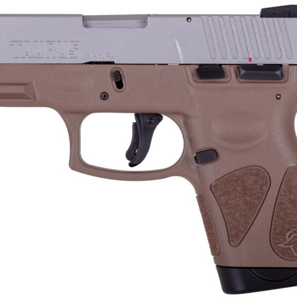 Taurus G2S Handgun 9mm Luger 7rd Magazines 3.2″ Barrel Stainless Slide/Brown Grip