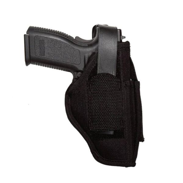 Uncle Mike’s Sidekick IWB/OWB Holster with Mag Pouch Size 15 Kodra Black Ambi