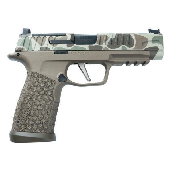 Sig Sauer P365 Fuse Duck Camo 2 Handgun 9mm Luger 21(2)&17(1)rd Magazines 4.3″ Barrel LXG Front Optic Sight