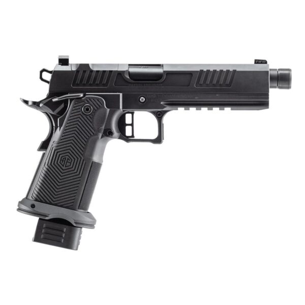 Alpha Foxtrot AF1911-Romulus MOS Adapter Handgun 9mm Luger 17(1) & 20rd(1) Magazines 5″ Threaded Barrel DLC Black