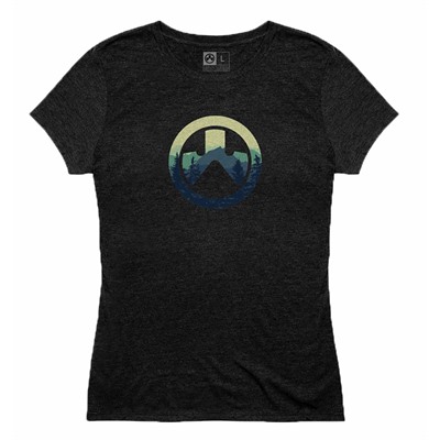 CASCADE ICON LOGO T-SHIRT CHARCOAL HEATHER LARGE