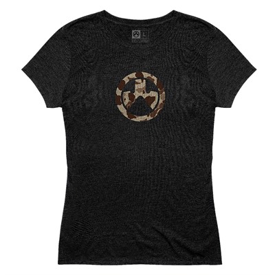WOMEN’S RAIDER CAMO CVC T-SHIRT BLACK X-LARGE