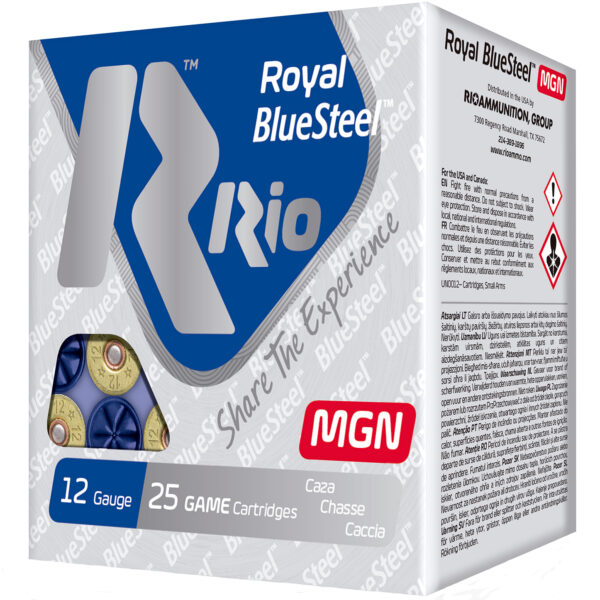Rio Ammunition RBSM362 Royal BlueSteel Magnum 12Gauge 3″ 1 1/4oz 2Shot 25 Per Box/10 Case