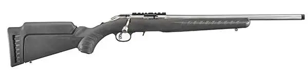 RUGER AMER RIMFIRE STND 22 WMR RFL STS BLK SYNTH 18″