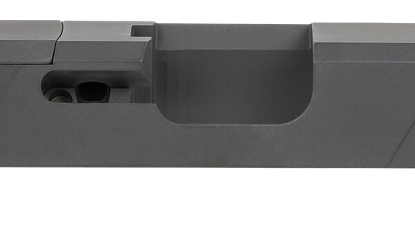 TacFire  Replacement Slide  9mm Luger Graphite Black Cerakote Stainless Steel with Optics Cut & Slide Ports for Glock 19 Gen3