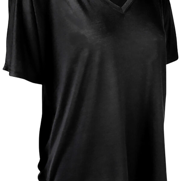 Glock AP960352 Glock Girl Relaxed  Black Pre-Shrunk Cotton Short Sleeve V-Neck Large