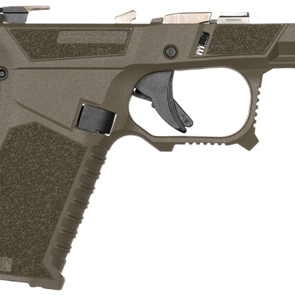 Sct Manufacturing 0226020000IB Sub Compact  Compatible w/ Glock 43X/48 OD Green Polymer Frame Aggressive Texture Grip