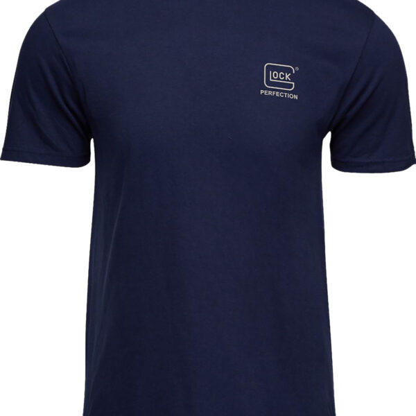Glock AP96195 Glock Strong Tee  Navy Ringspun Cotton Short Sleeve Large