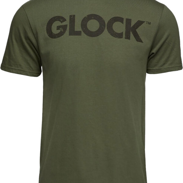 Glock AP96157 Caliber Tee  Military Green Ringspun Cotton Short Sleeve Medium