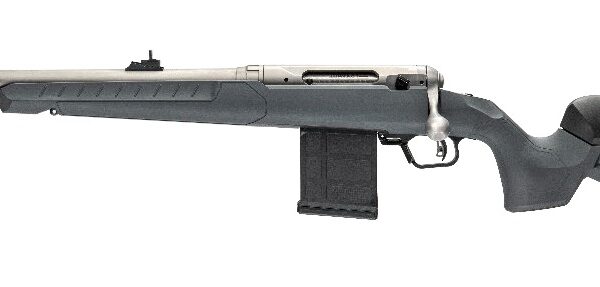 Savage Arms 32517 110 Ridge Hunter 338 Win Mag 5+1 20″ Heavy Barrel, Flat Dark Gray Adj LOP Synthetic Stock, Left Hand