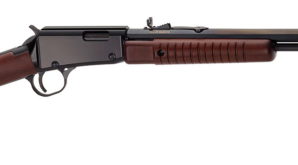 Henry H003TM Pump  22 WMR Caliber with 12+1 Capacity, 20.50″ Octagon Barrel, Black Metal Finish & American Walnut Stock Right Hand (Full Size)