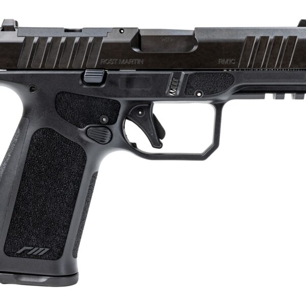 Rost Martin RM1CXBLKOSP10CA RM1X *CA Compliant Compact 9mm Luger 10+1 4″ Black Match Grade Barrel, Black Nitrocarburized Steel Optic Ready/Serrated Slide, Black Polymer Frame w/Picatinny Rail, Interch