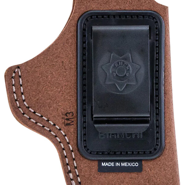 Bianchi 10376 6C  IWB Tan Leather Belt Clip Fits 2-3″ Barrels Ruger/Colt/S&W K Frame Right Hand