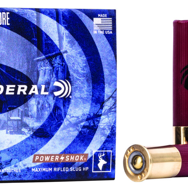 Federal F412RS Power-Shok Shotshell 410Gauge 2.50″ 1/4oz RifledSlug Shot 5 Per Box/50 Case