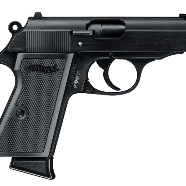 Walther Arms 5030300 PPK/S  22 LR 10+1 3.30″ Steel/Threaded Barrel Matte Black Tenifer Serrated/Steel Slide, Black Zinc Alloy Frame w/Beavertail, Black Checkered Polymer Grips