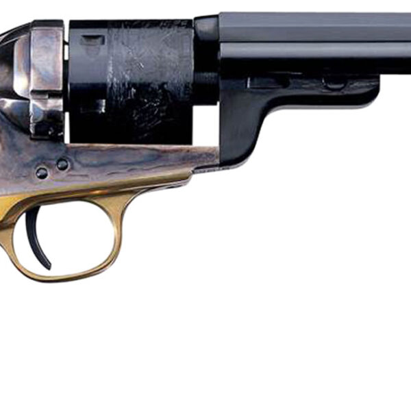 Taylors & Company 550733 C. Mason Navy Uberti 38 Special 6 Shot 5.50″ Blued Octagon Barrel, Blued Engraved Cylinder, Color Case Hardened Steel Frame, Walnut Navy Style Grip, Exposed Hammer