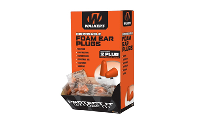 WALKER’S FOAM EAR PLUGS 200PK ORG