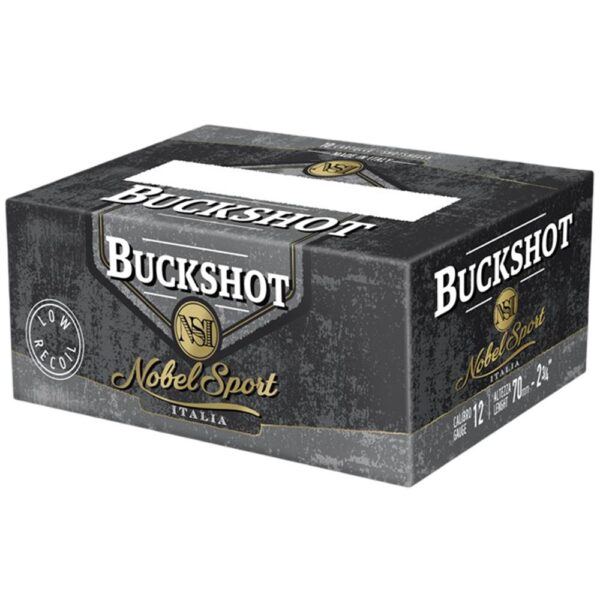 Noble Sport Buckshot Law Enforcement Shotshells 12ga 2-3/4″ 9 pellet 1200 fps #00 250/ct (25-10/ct)