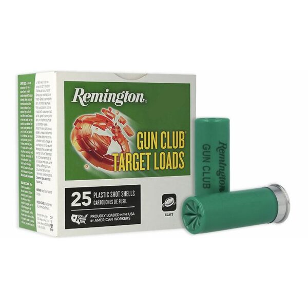 Remington Gun Club Target Load Shotshells 12 ga 2-3/4″ 1-1/8 oz 1145 fps #9 250/ct case (10-25/ct)