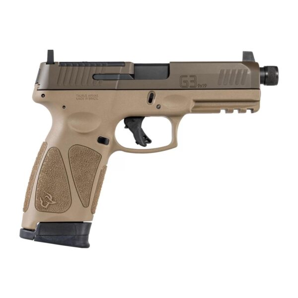Taurus G3 TORO Tactical Handgun 9mm Luger 17rd Magazines(2) 4.5” Barrel Tan frame/Brown Slide