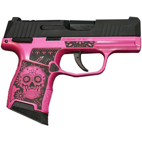 Sig Sauer P365-380-BSS-MS Exclusive “Sugar Skull” Pink Medusa Handgun .380 10rd Magazines (2) 3.1″ Barrel