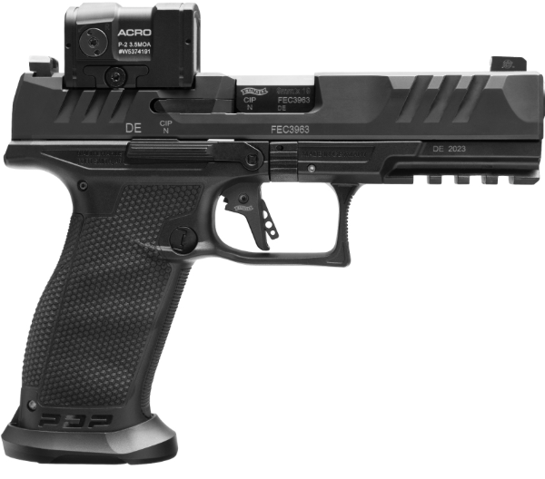 WALTHER PDP FS PROFESSIONAL ACRO 9MM 4.5″ BLK 3-18RDS FLARED MAGWELL