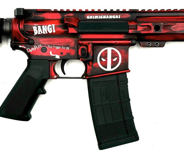 ZEUS ARMS AETHER DEADPOOL 5.56 PISTOL 7.5″ RED/BLK SBA3 BRACE 1-30RD MAG