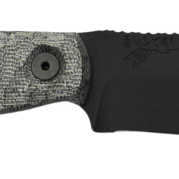 HALF FACE BLADES CROW SCALPER 4″ BLADE, 8.3″OA, S45VN STEEL, ARMORY BLK, GRAY MICARTA GRIP