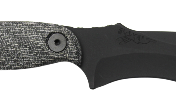 HALF FACE BLADES EXTREMIS 3.5″ BLADE, 7.5″OA, S45VN STEEL, ARMOR BLK, GRAY MICARTA GRIP