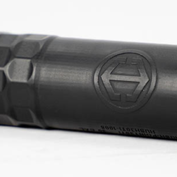 HUSH-POINT 30 SUPPRESSOR .30 CAL INCONEL FLOW-THRU, DT/HUB, 1/2X28 & 5/8X24 CAPS, FULL-AUTO RATED