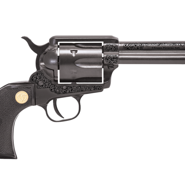 CHIAPPA 1873 REVOLVER SAA 22LR PISTOL BLACK 4.75″ ENGRAVED FRAME