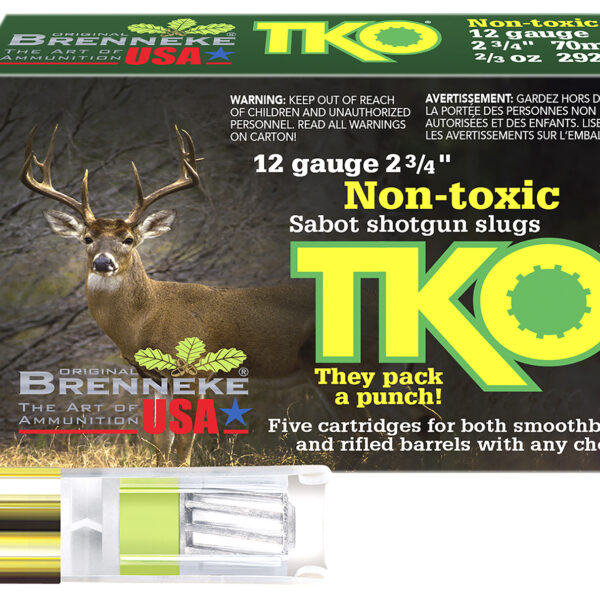 Brenneke SL122TKO TKO 12Gauge 2.75″ 2/3oz Slug Shot 5 Per Box/50 Case