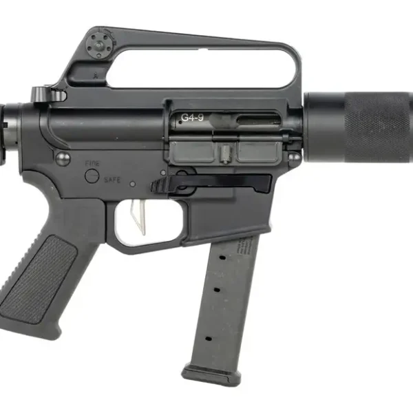 DPMS KITTY KAT G9 9MM PISTOL 8″ A1 SLICK SIDE TUBE, CAR BRACE 1-33RD GLOCK MAG