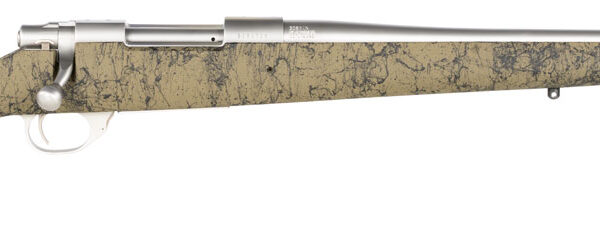 Howa HHS63113 M1500 HS Precision 308 Win 5+1 22″, Stainless Steel Metal Finish & Green Black Webbed Fixed HS Precision Stock