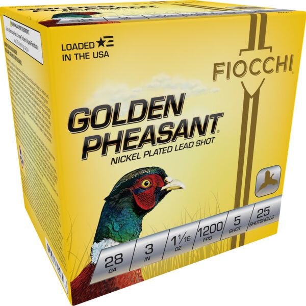 Fiocchi 283GP5 Golden Pheasant Extrema 28Gauge 3″ 1 1/16oz 5Shot 25 Per Box/10 Case