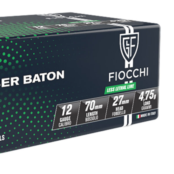 Fiocchi 12LEBA10 Rubber Baton Home Defense 12Gauge 2.75″ 1oz SlugShot 10 Per Box/25 Case