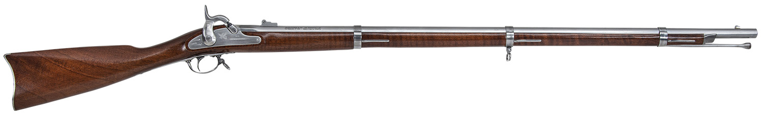 Traditions R186100 1861 Springfield 58 Cal Percussion 40" Stainless Round Barrel, Oiled Walnut Stock, Fixed Front Sight, Adjustable Rear Sight