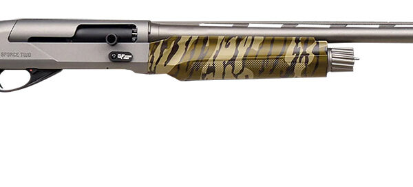 Gforce Arms GFTWO1228MO1 Two 12 Gauge Semi-Auto 3″ 28″ Matte Gray Vent Rib Barrel, Matte Gray Receiver, Adj Shim Mossy Oak New Bottomland Synthetic Stock