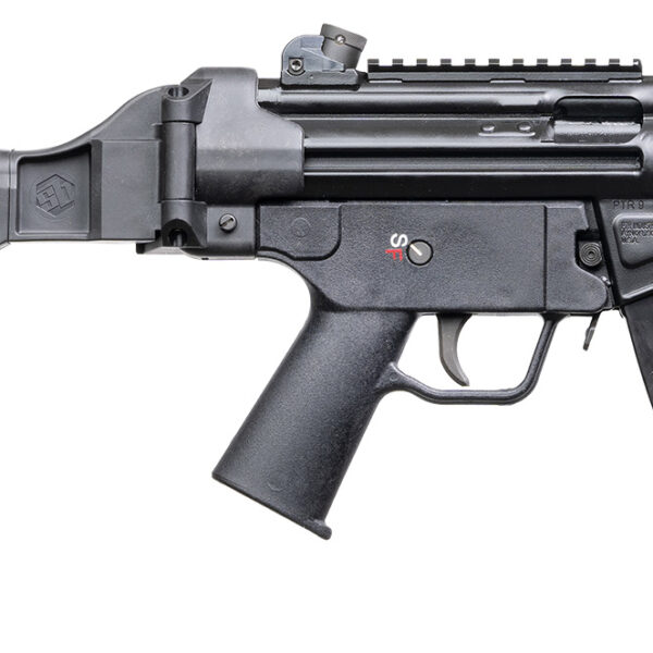 PTR  9RS BR 9mm Luger 30+1 6″ Black Nitride 3-Lug Threaded Barrel, M-LOK Handguard, Black Parkerized Aluminum Picatinny Rail Receiver, SB Tactical Brace, Black Polymer Grip