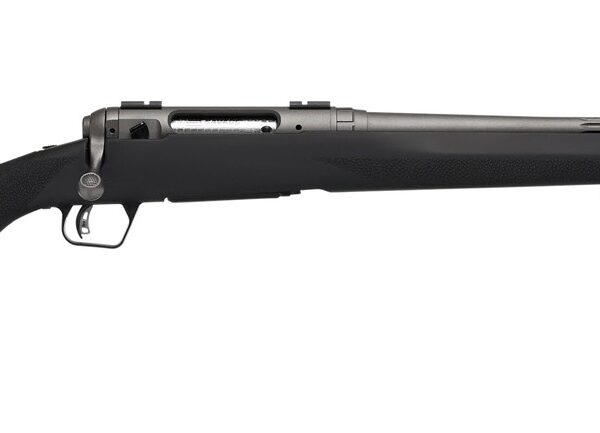 Savage Arms 33003 110 Trail Hunter Lite V2 Full Size 243 Win 4+1 20″ Black Fluted Barrel, Black Carbon Steel Drilled & Tapped Receiver, Black Hogue OverMolded Synthetic Stock, Right Hand