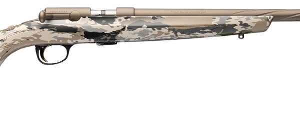 Browning 025260202 T-Bolt Speed 22 LR 10+1 22″ Smoked Bronze Cerakote Spiral Fluted Threaded Barrel, Smoked Bronze Cerakote Steel Drilled & Tapped Receiver, Ovix Camo Fixed Synthetic Stock, Right Hand