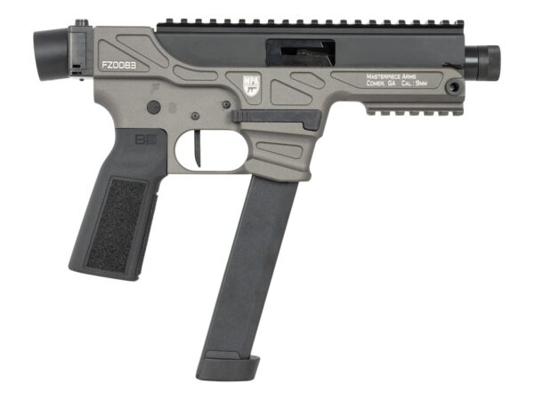 MasterPiece Arms 30K 30K  9mm Luger 30+1 4.50" Black Threaded Barrel, Aluminum Receiver w/Picatinny Rail, Black B5-P22 Grip