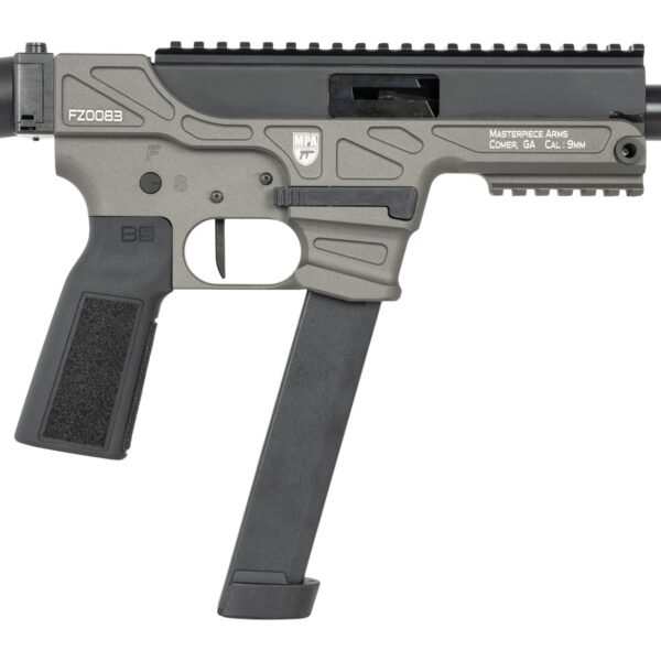 MasterPiece Arms 30K 30K  9mm Luger 30+1 4.50″ Black Threaded Barrel, Aluminum Receiver w/Picatinny Rail, Black B5-P22 Grip