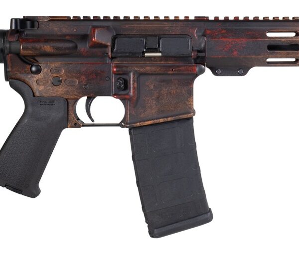 Shark Coast Tactical SCC07275RUST-P Rust 5.56 NATO 30+1 10.50″ Black Nitride Threaded Barrel, Aluminum Receiver w/Picatinny Rail, M-LOK Handguard, Polymer SB Tactical SBA3 Brace, Magpul MOE Grip, Righ
