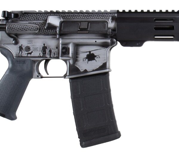 Shark Coast Tactical SCC07435MILGY-P Military 5.56 NATO 30+1 10.50″ Black Nitride Threaded Barrel, Aluminum Receiver w/Picatinny Rail, M-LOK Handguard, Polymer SB Tactical SBA3 Brace, Magpul MOE Grip,